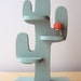 RESERVED aqua cactus shelf