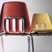 vintage virco chair, squash yellow, eames era, back to school kids, children chair