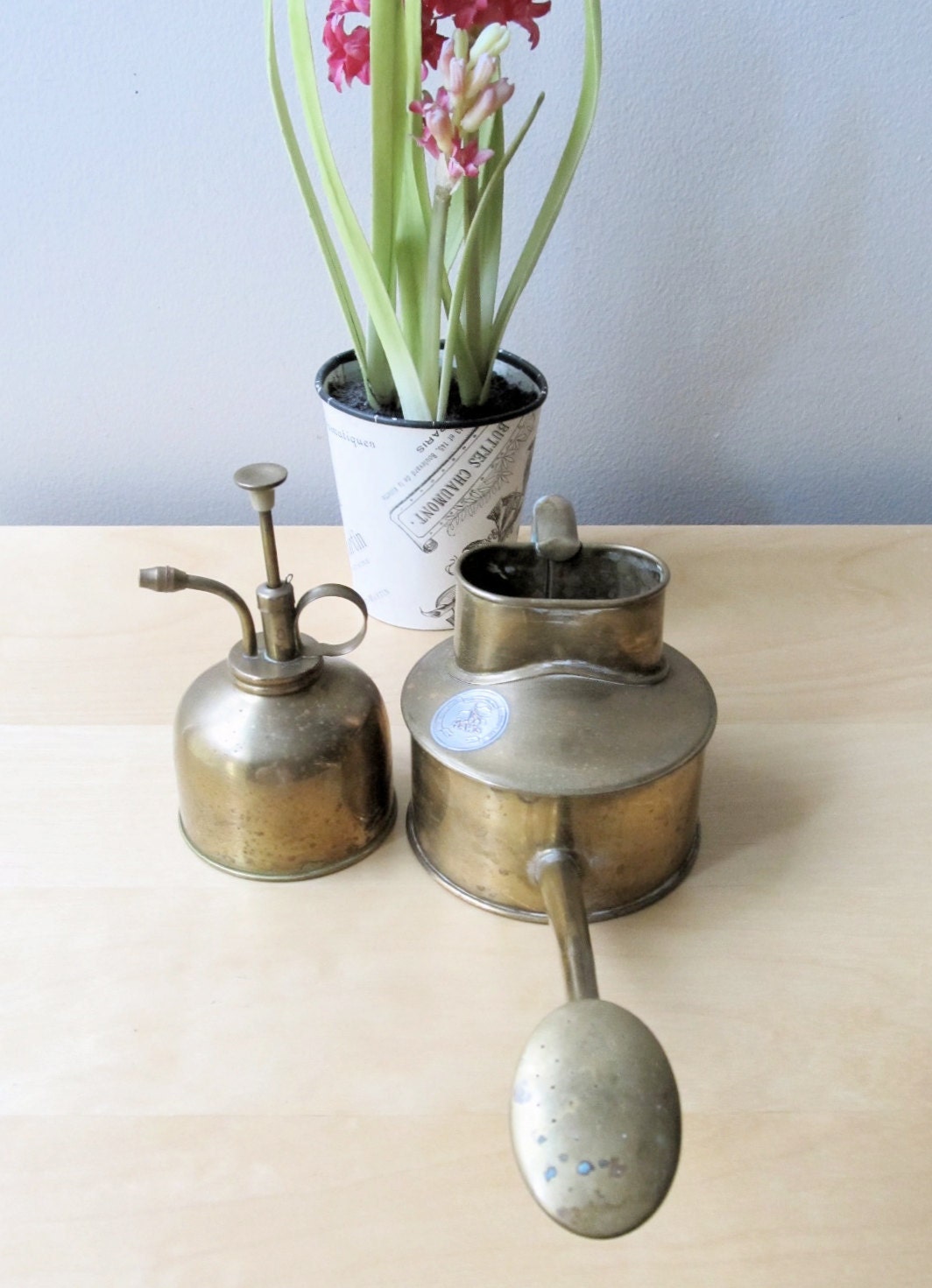 english brass watering can brass plant mister haws centenary