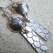Sterling Silver Honey Bee and Honeycomb Earrings - Handmade