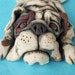 Bulldog Flop Ceramic Sculpture (Large )