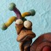Goofy Snail with Fool's Cap and Heart Shell Sculpture: "Fool for Love"