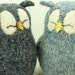 Repurposed Wool Owl Felted Wool Lamb Wool Stuffing Upcycled Home Decor Eco Friendly Ornament Interior Height 7"