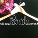 JUMBO letters Bride Hanger with Swirls and Pearls Custom Wedding Hanger