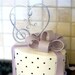 Musical Heart Treble Bass Clef Cake Topper PERSONALIZED with your INITIAL