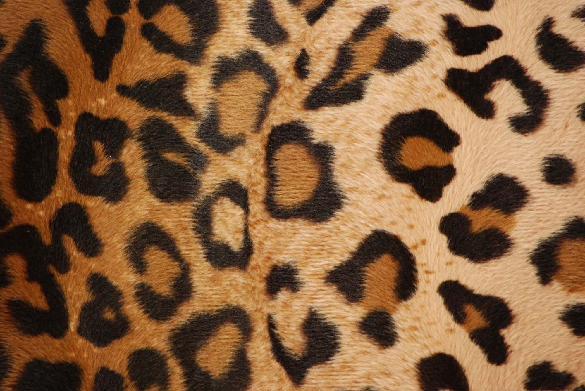 Leopard Print Faux Fur Fabric Excellent Quality One Yard