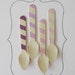 20 Wooden Ice Cream Spoons - Ombre for Girls - Perfect For Parties