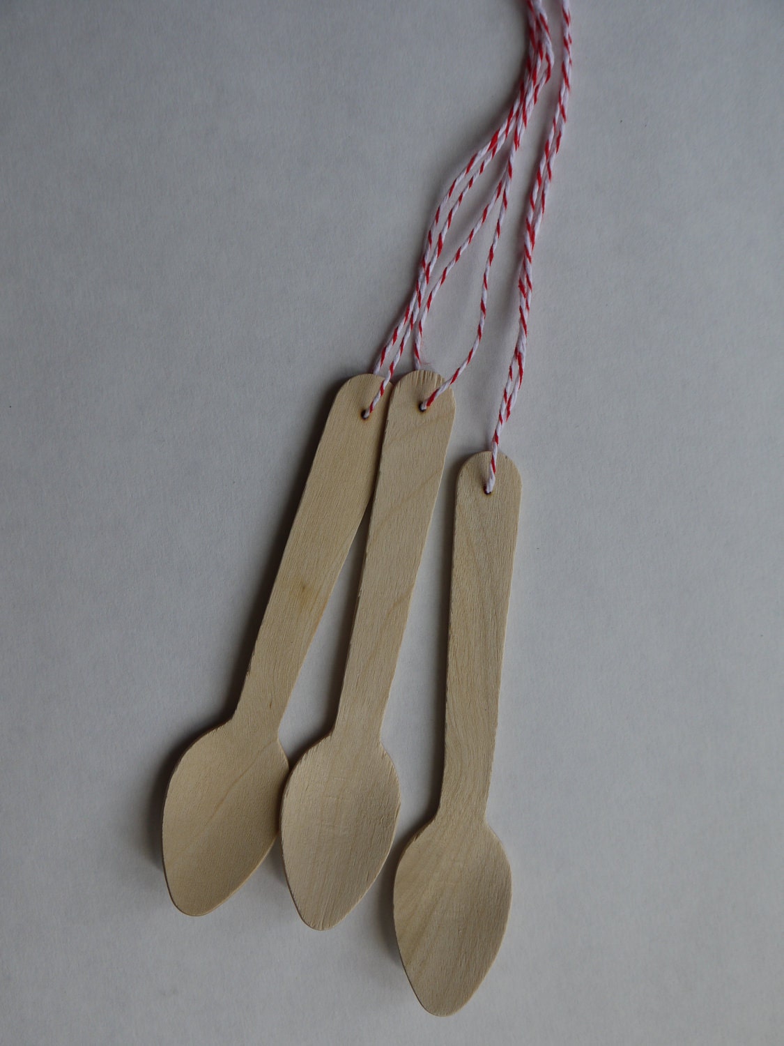 20 Wooden Ice Cream Spoons Perfect For Gift Tags To