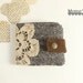 Fabric Women's Wallet - Brown Herringbone & Vintage lace