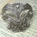 Art Nouveau Bracelet Large Half Cuff Bracelet silver