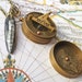 Fossil Necklace Sundial Jewelry Compass Necklace Unisex Functional