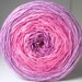 RESERVED for HILARY - House Sock Party Cake - Hand Painted Tonal Striping Yarn in shades Pink