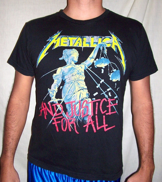 Vintage Tultex Metallica T-Shirt Black And Justice For All
