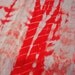 Red Shibori Fabric, Silk Fabric, Organic Hemp Quilt Fabric Scarlet 29" by 18"