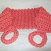 Back Scrubber, Ribbed, Thick, Apricot color, Cotton, Crocheted