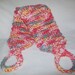 Back Scrubber, Ribbed, Thick, Apricot Variegated color, Cotton, Crocheted