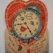 Vintage Valentine, Cute Little Alarm Clock Card