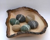 Felted Rocks, pebbble stones wool felt home decor natural river woodland colorful beach cottage handmade dude housewarming gift Earth woolly