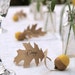 CUSTOM ORDER for Emily - 150 acorn and oak leaf place cards (custom colors - tan acorn and olive/sage green leaf)