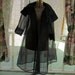 Vintage Swing Coat Black See-through Crinoline