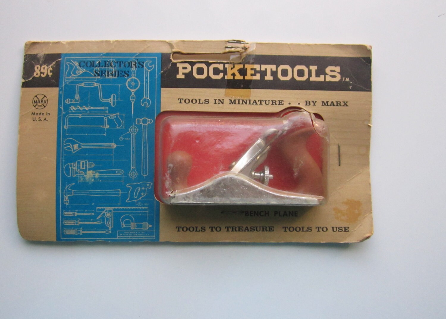 1960s Marx Pocket Tools Bench Plane Miniature Toy Tool