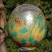 Glass Balloon- Hand Blown Glass Garden Art- Gold, Luster, Silver Green, White, Iridized