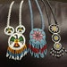 Reserved Lot of 3 large vintage native American beaded necklaces hippie boho