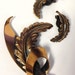 Sale! Half off Demi Parue vintage copper feather set mad men era 1960s