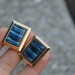Large bold blue lucite 1960s vintage mens french cuff links mad men style