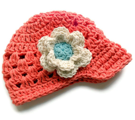 Crochet Baby Visor Hat Girls Crochet Hat Baby Girl Hat