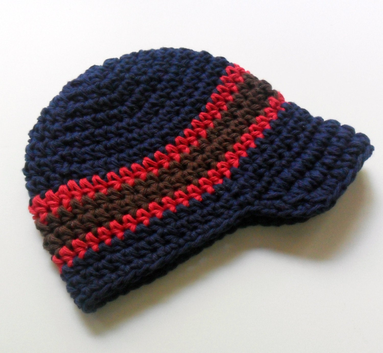 Boys Crochet Hat Baby Boy Hat Boys Crochet Visor Beanie