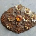 Great Looking 1940's Brooch with Amber Colored Accents