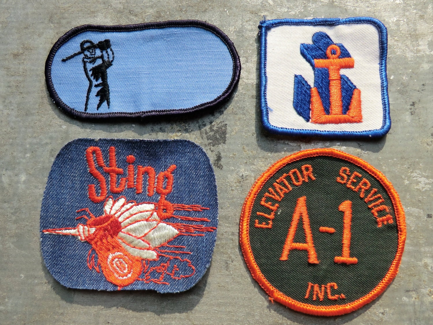 4 Vintage Embroidered Sew On Patches by thecaravancollection