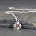 Four Leaf Clover pendant, Spring celebrations, St Patricks Day, Lucky Charms, Silver with 14kt gold bead center
