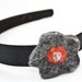 SALE - Felt Flower Headband (Gray & Red)