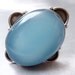 RESERVED for natashariehl --- Vintage Chunky Size 7 Sterling Ring with Giant Chalcedony