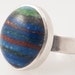 SUPER SALE ---- Size 7 Vintage Rainbow Rock Composite Sterling Ring