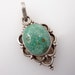 SALE ---- Vintage Sterling Green Stone Lattice Work Pendant