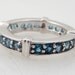 RESERVED for felicianana - Size 6 Carribean Blue Glass and Sterling Vintage Band