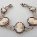 RESERVED for nicolacraze - Antique 800 Silver Magnifcently Deep Carved Cameo Link Bracelet