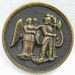Antique large picture button Charlemagne and the Warning Angel