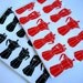 Moka Express tea towel set - Cherry Red and Black
