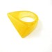 Geometric Lemon yellow Shimmering Solid Resin Ring