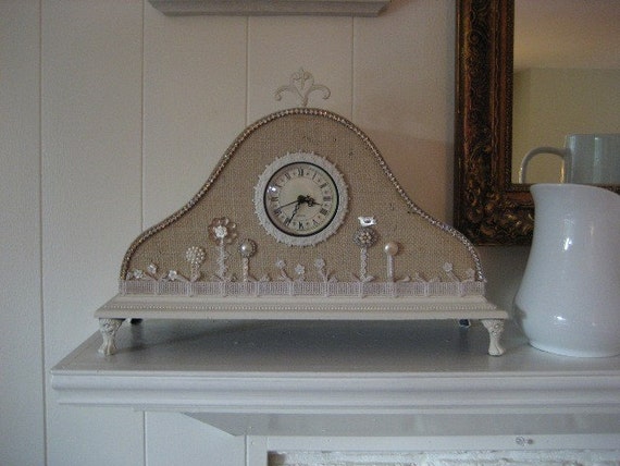 shabby chic mantle clock shabby chic mantle clock