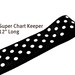 Extra Large Pattern Magnet - Landsape Chart Pattern Keeper Magnet Bookmark 12" Long - Knitting Crochet Supplies - Black Polka Dot