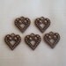 Bronze Heart Charms- five charms- Last five charms