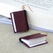Burgundy Leather Book Earrings