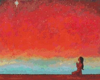 Modern Cross Stitch Kit By Robert Bretz 'Bless The Children'