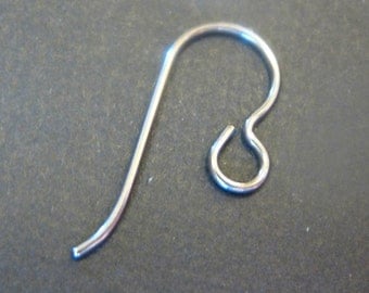 Silver "Grey" Niobium Ear Wires - 10 Niobium Earwires (5 Pairs) - Jewelry Findings, Supplies