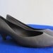 Vintage Slate Gray Leather Pumps
